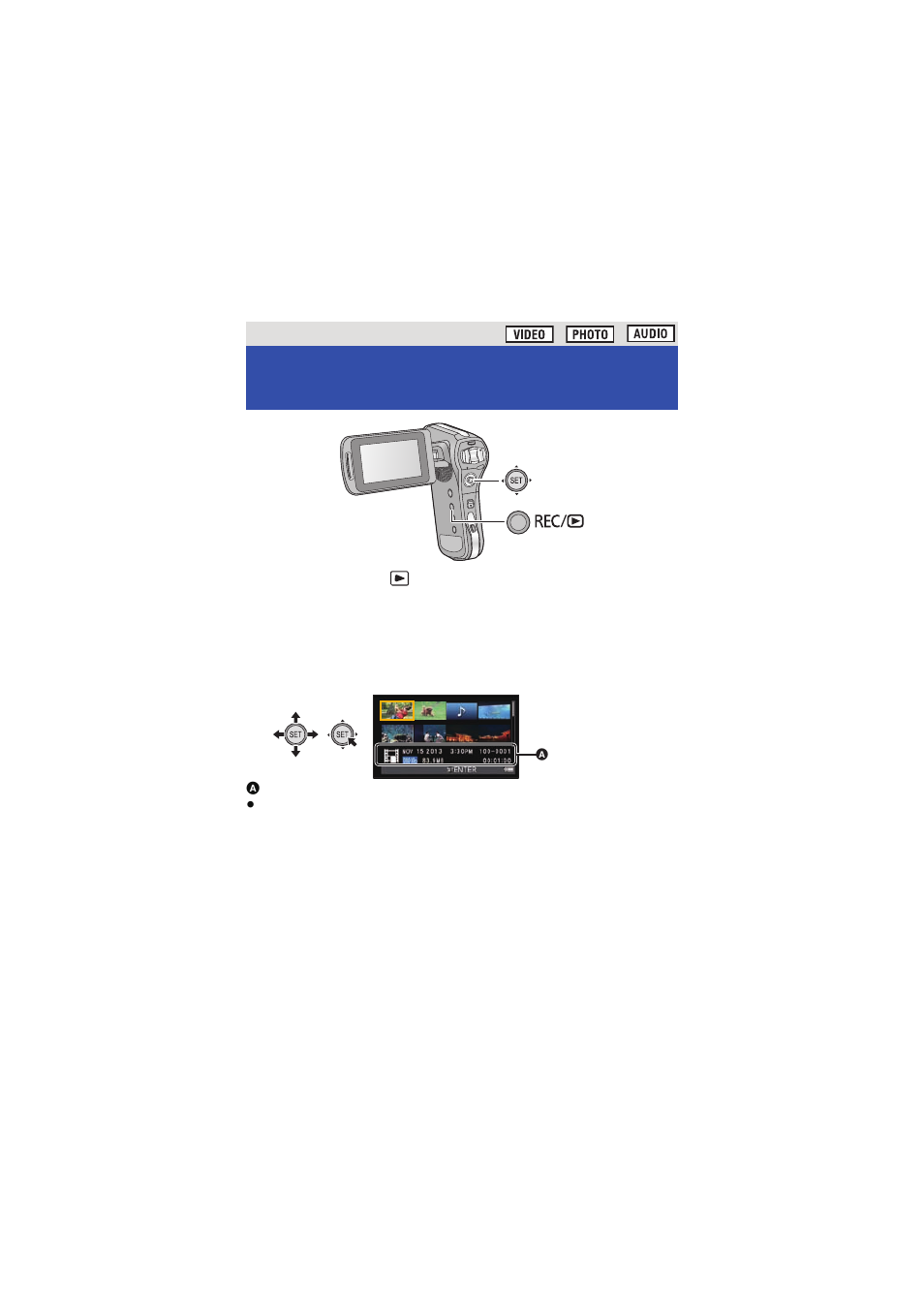 Motion picture/still picture/audio playback, L 56 | Panasonic HX-WA03W User Manual | Page 56 / 239