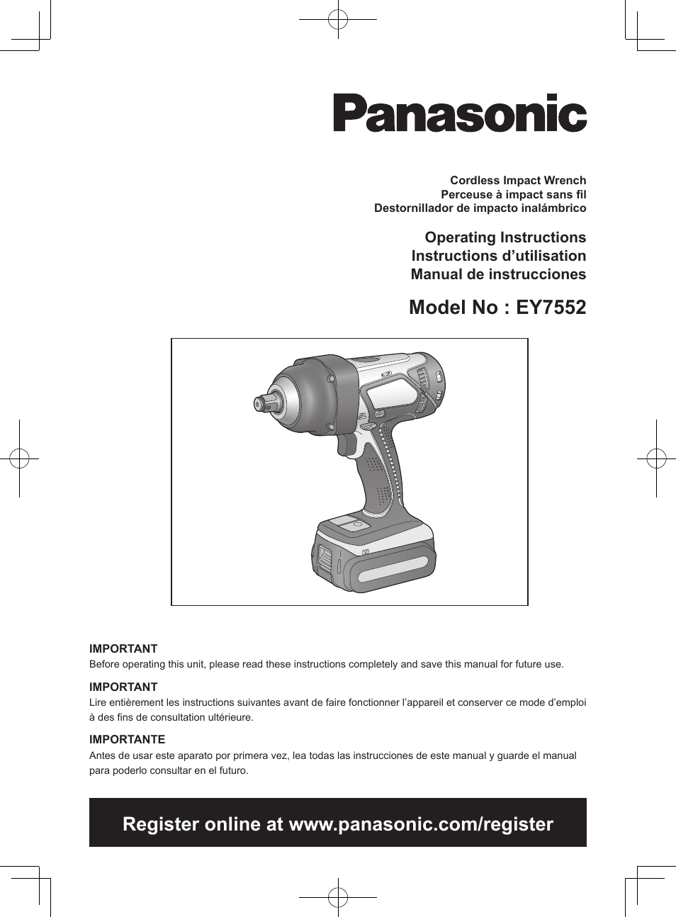 Panasonic EY7552X User Manual | 48 pages