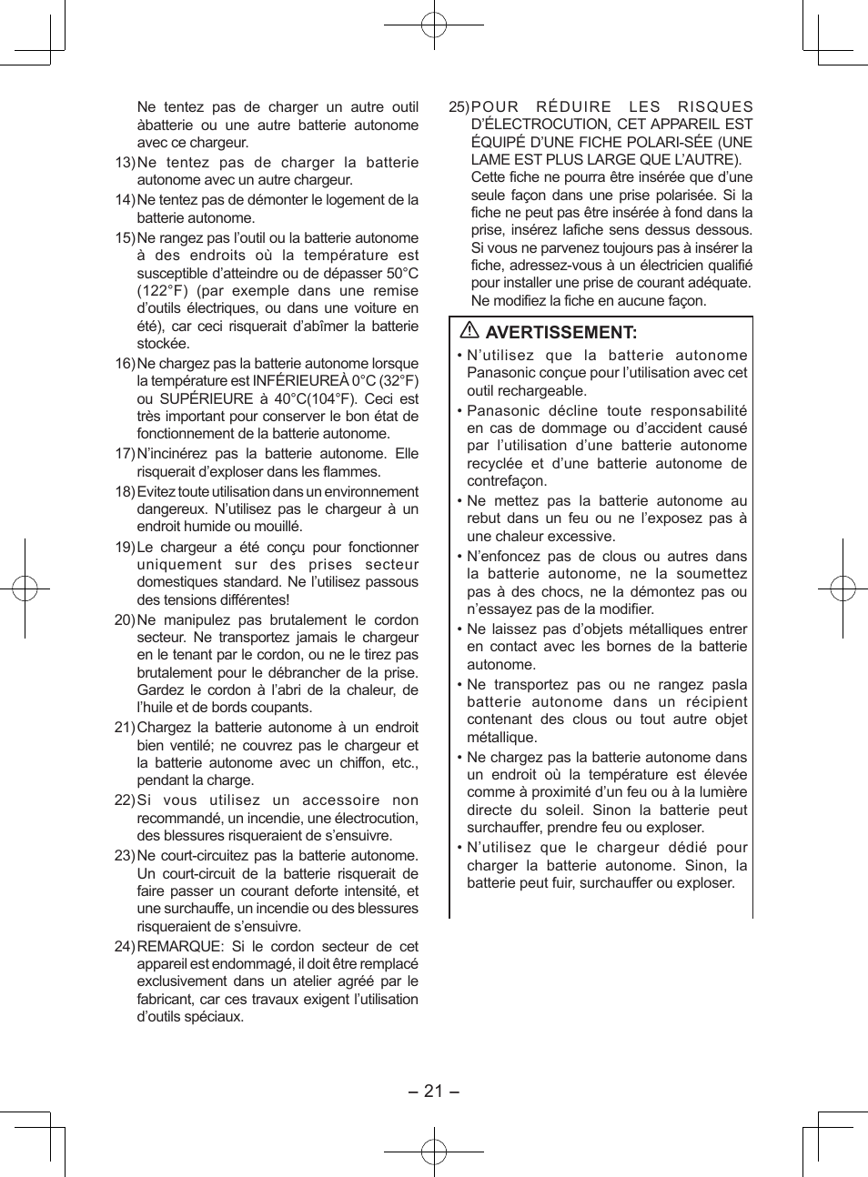 Panasonic EY7552X User Manual | Page 21 / 48