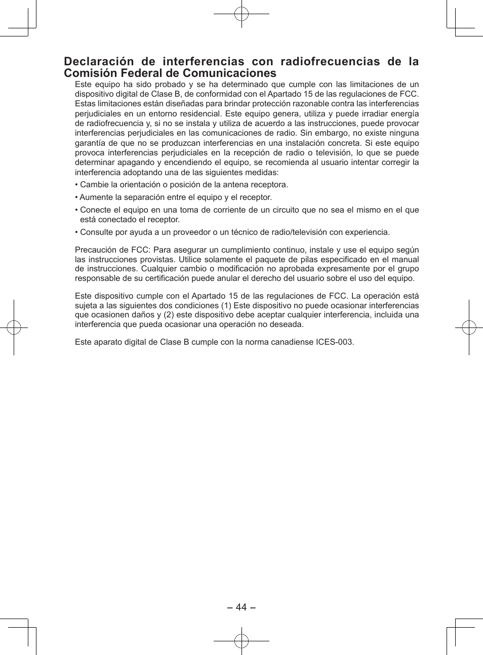 Panasonic EY7552X User Manual | Page 44 / 48