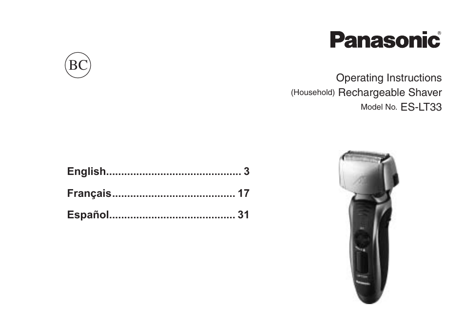 Panasonic ES-LT33-S User Manual | 44 pages
