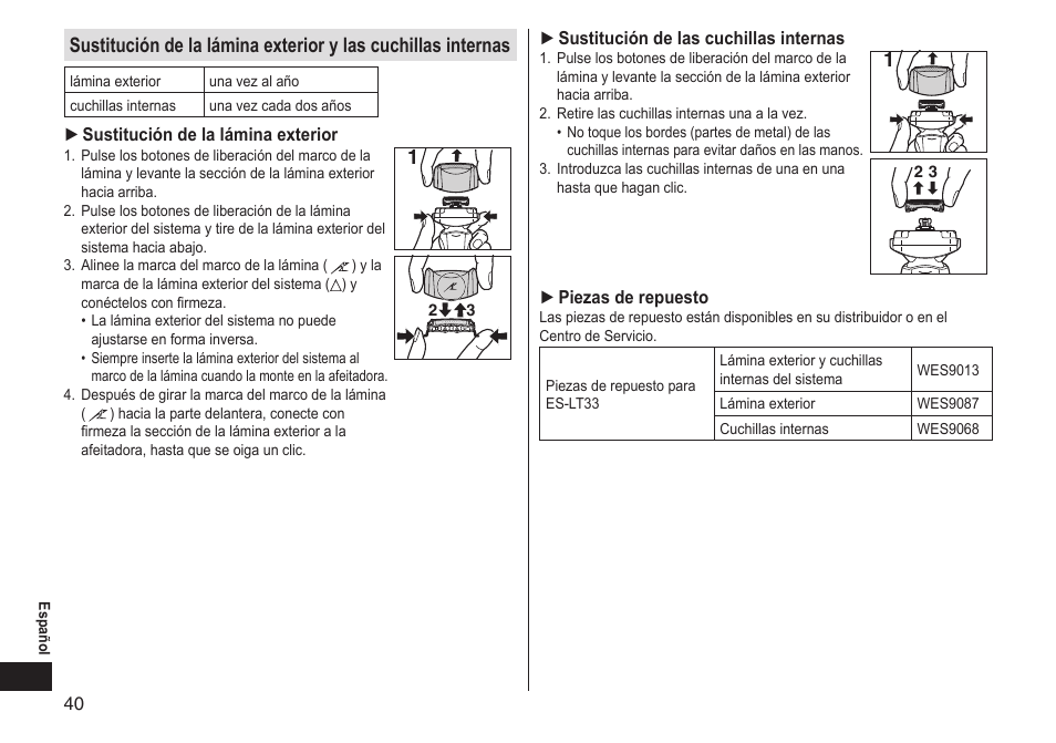 Panasonic ES-LT33-S User Manual | Page 40 / 44
