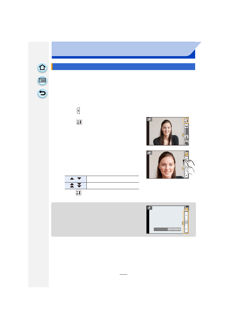 Zooming using touch operations, P129) | Panasonic DMC-GF6KK User Manual | Page 129 / 334