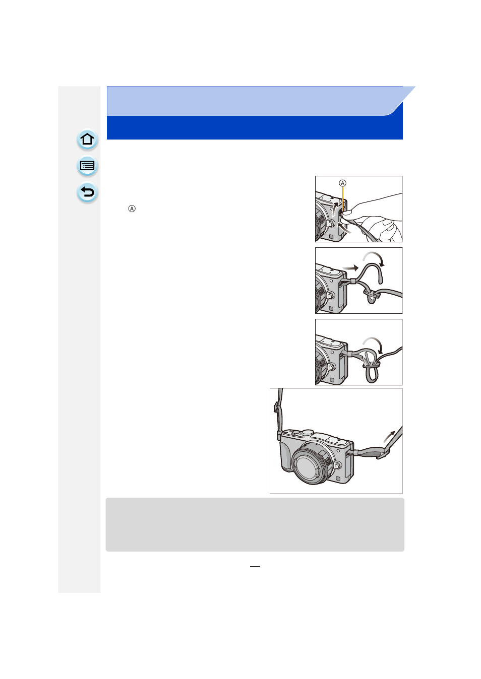 Attaching the shoulder strap, P24) | Panasonic DMC-GF6KK User Manual | Page 24 / 334