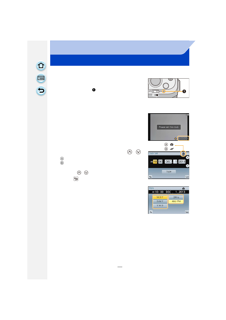 Setting date/time (clock set), P36) | Panasonic DMC-GF6KK User Manual | Page 36 / 334