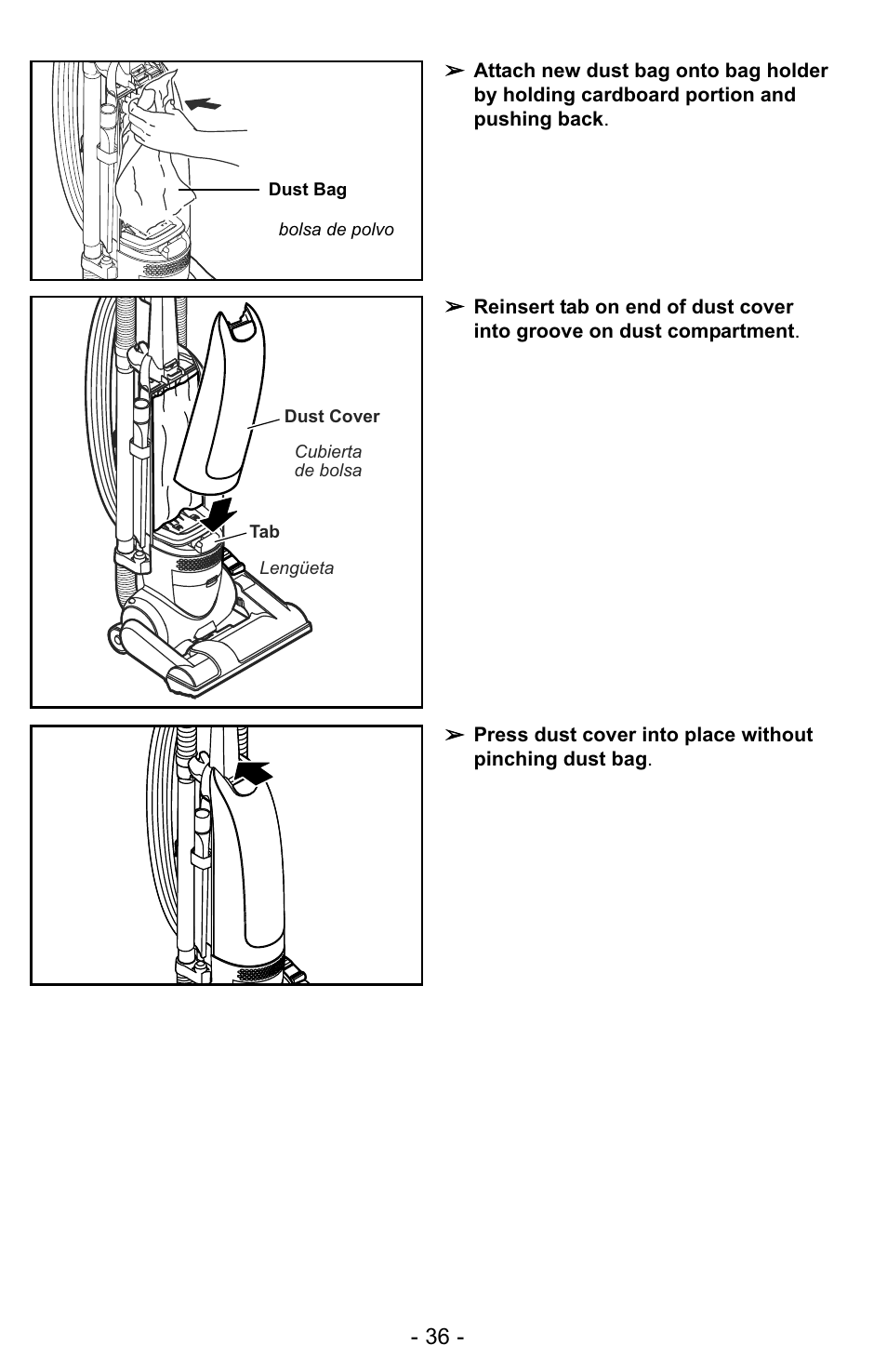 Panasonic MC-UG327 User Manual | Page 36 / 64