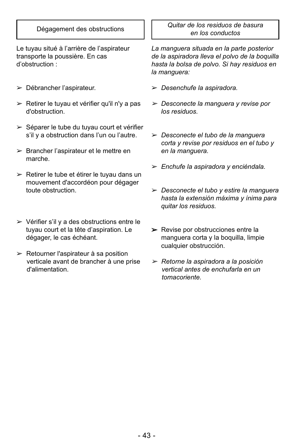 Panasonic MC-UG327 User Manual | Page 43 / 64
