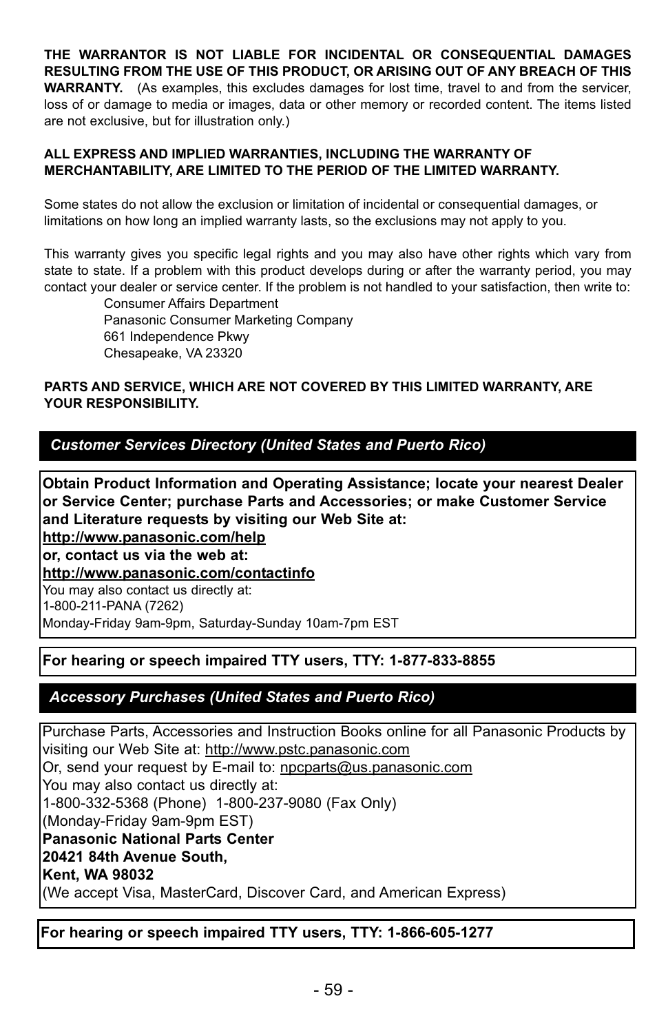 Panasonic MC-UG327 User Manual | Page 59 / 64