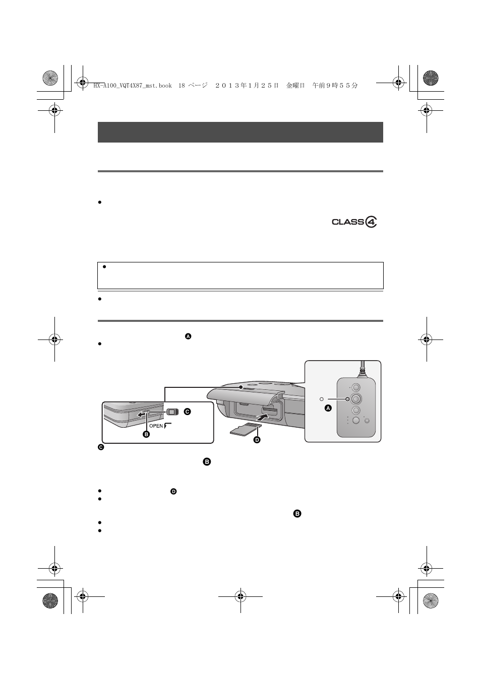 Recording to a card, Cards that you can use with this unit, Inserting/removing a microsd card | Panasonic HX-A100D User Manual | Page 18 / 40