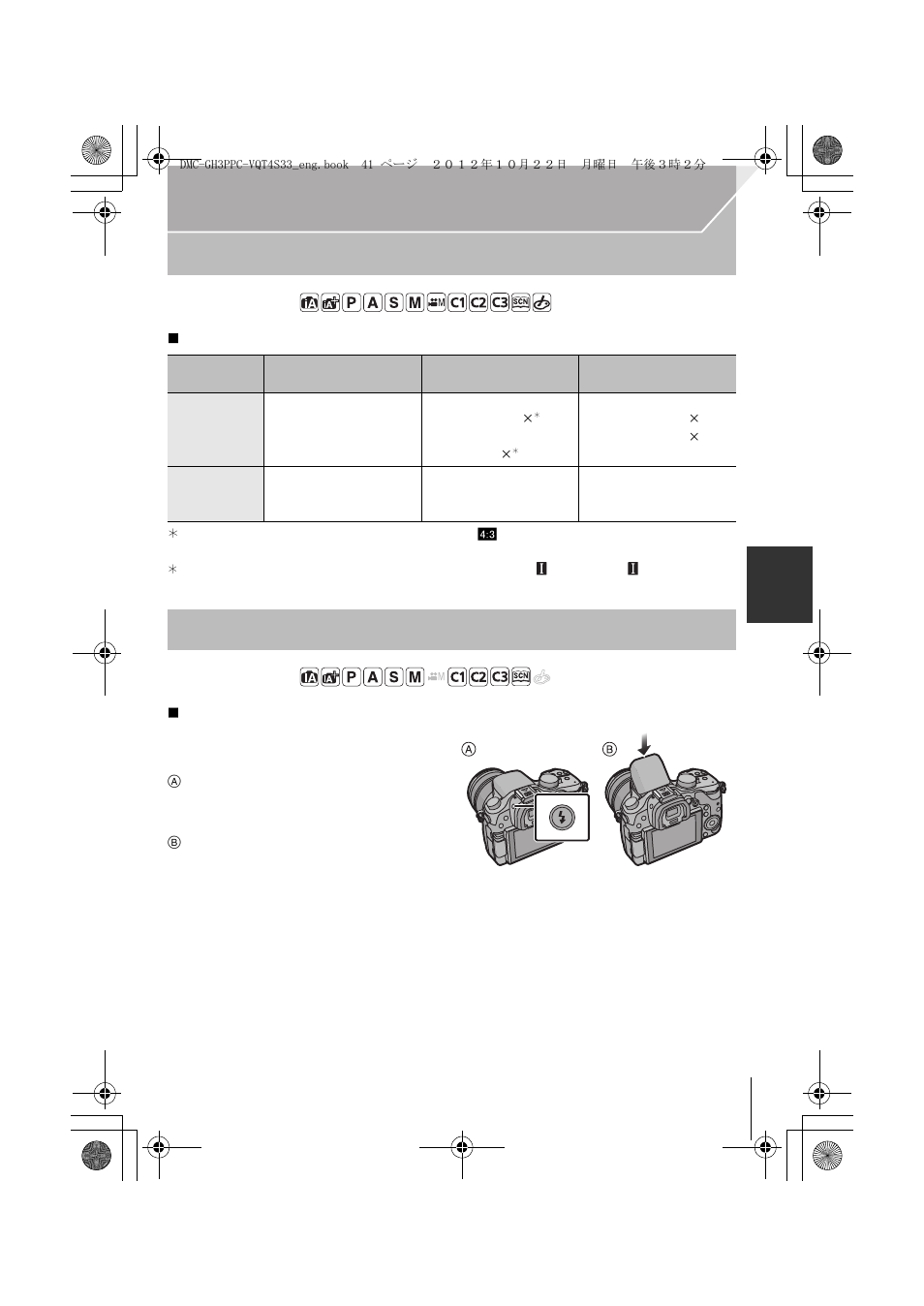 Taking pictures with the zoom, Taking pictures by using the flash | Panasonic DMC-GH3KBODY User Manual | Page 41 / 104