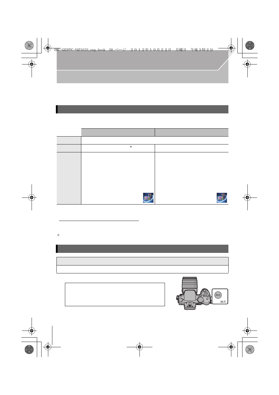 Remote shooting | Panasonic DMC-GH3KBODY User Manual | Page 58 / 104