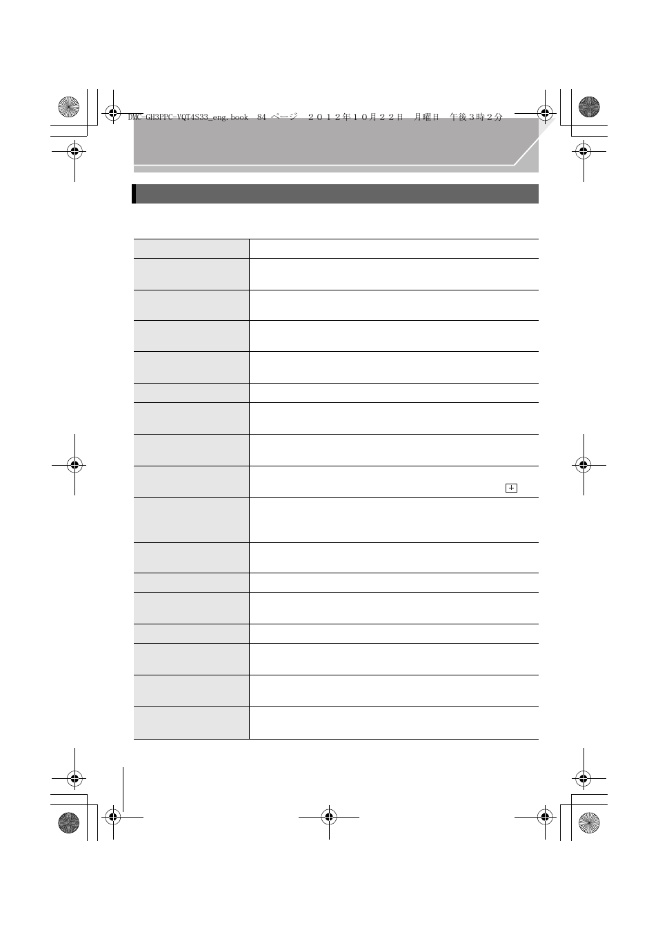 Panasonic DMC-GH3KBODY User Manual | Page 84 / 104