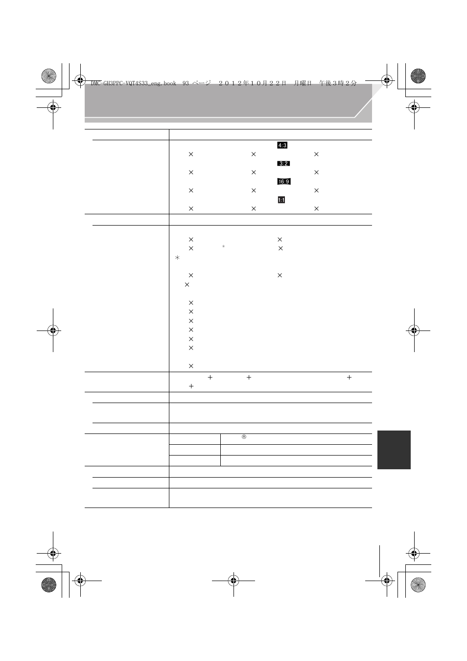 Panasonic DMC-GH3KBODY User Manual | Page 93 / 104