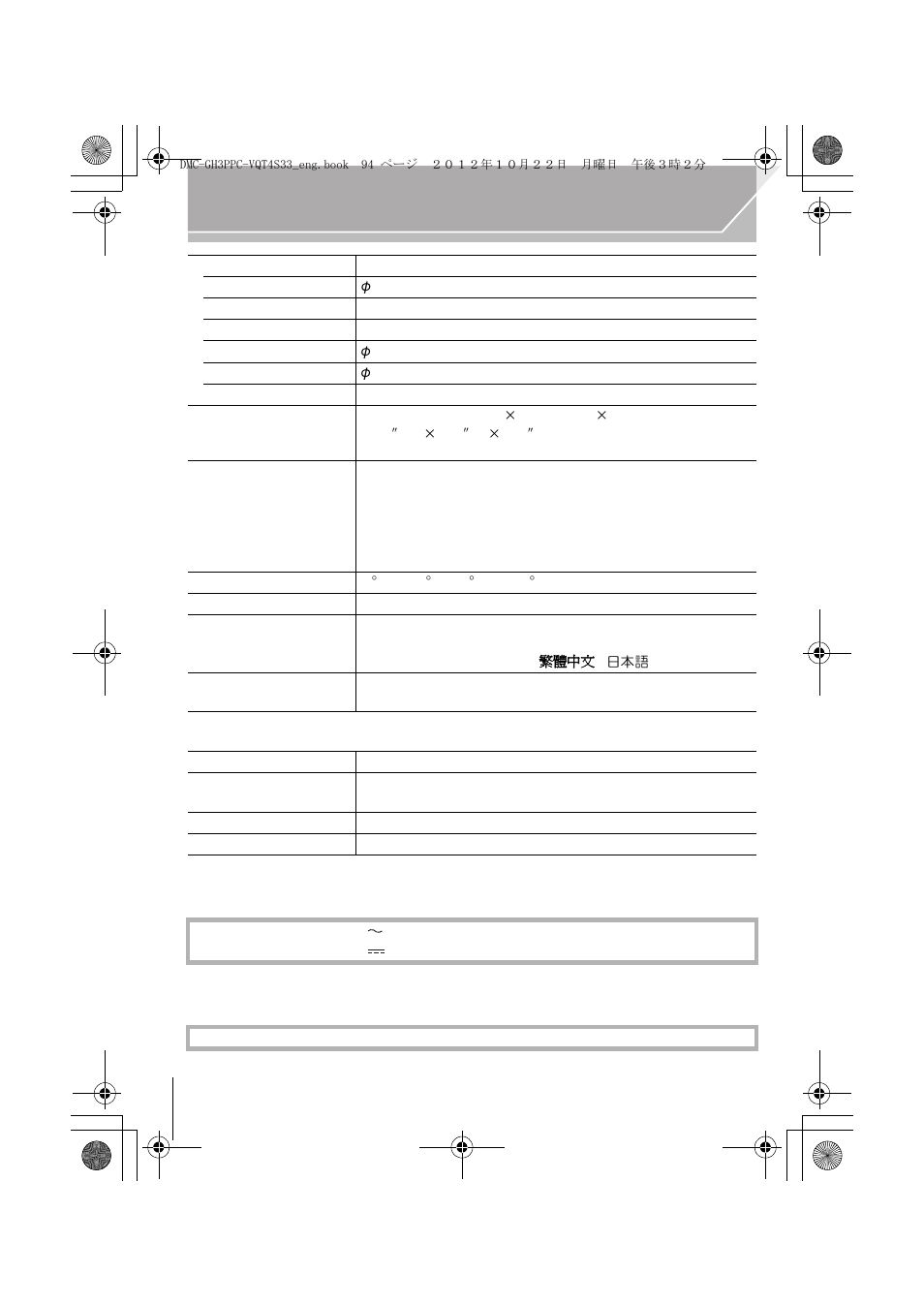 Panasonic DMC-GH3KBODY User Manual | Page 94 / 104