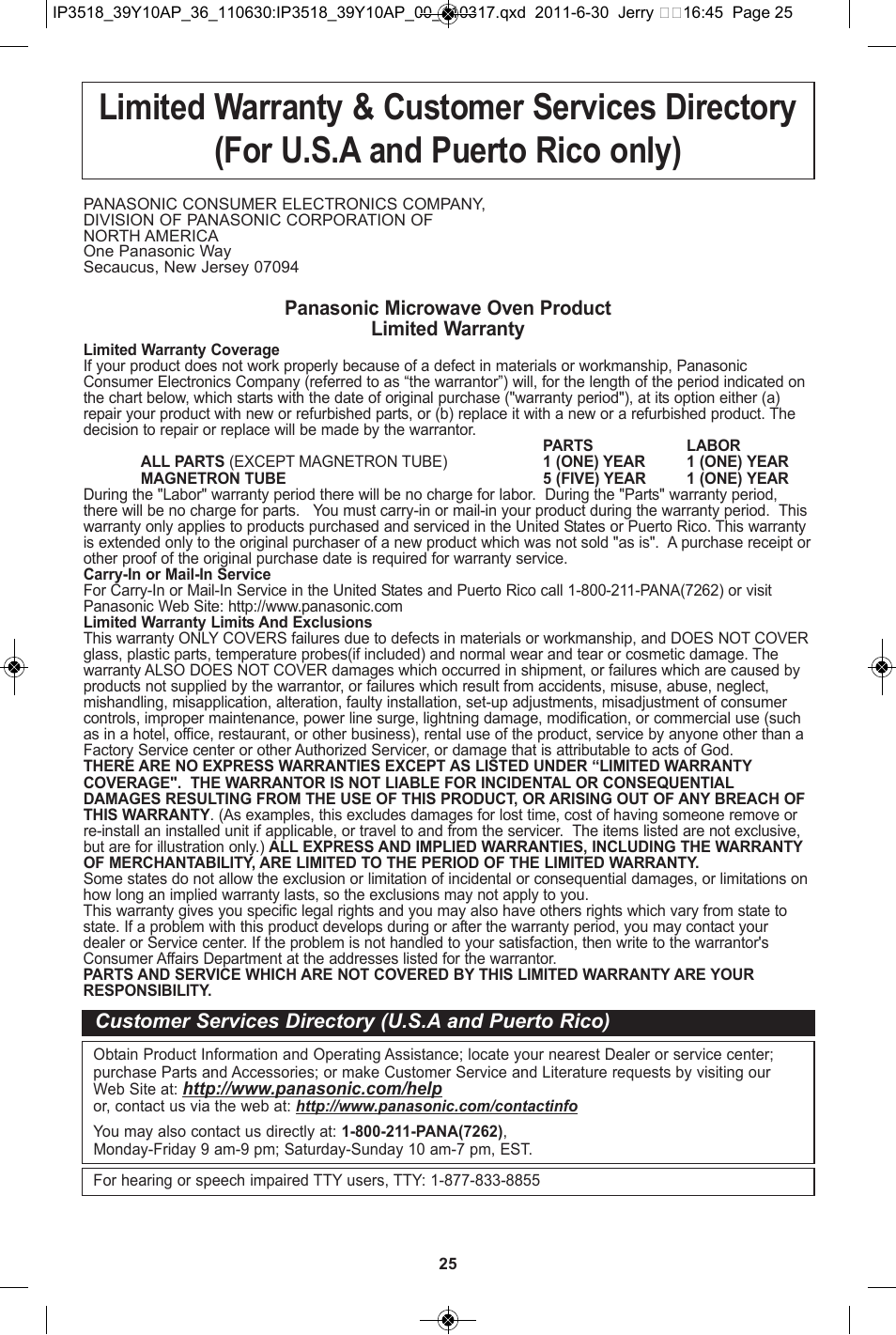 Panasonic NN-SA651S User Manual | Page 27 / 60
