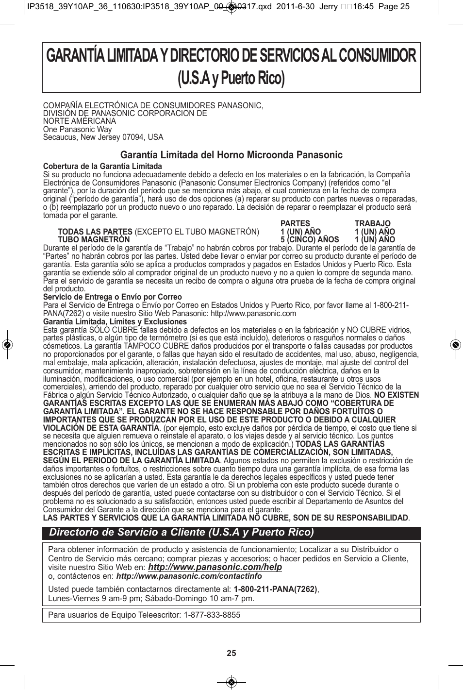 Panasonic NN-SA651S User Manual | Page 57 / 60
