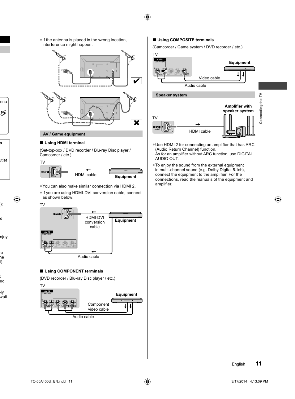Panasonic TC-50A400U User Manual | Page 11 / 32