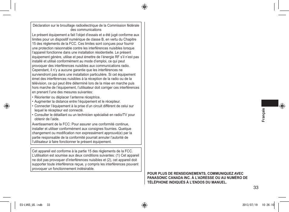 Panasonic ES-LV65-S User Manual | Page 33 / 52