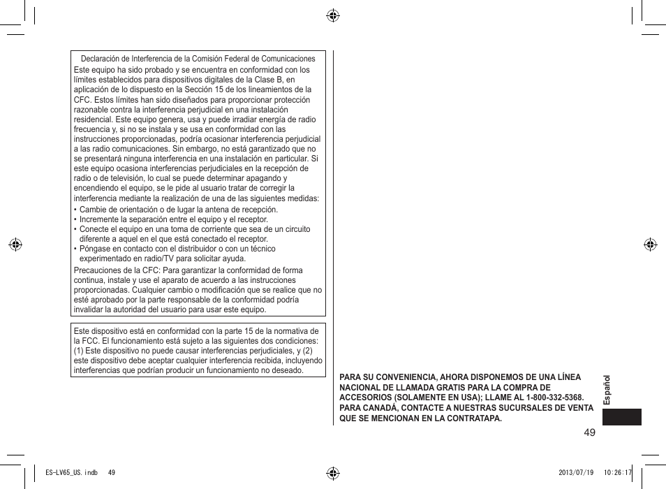 Panasonic ES-LV65-S User Manual | Page 49 / 52