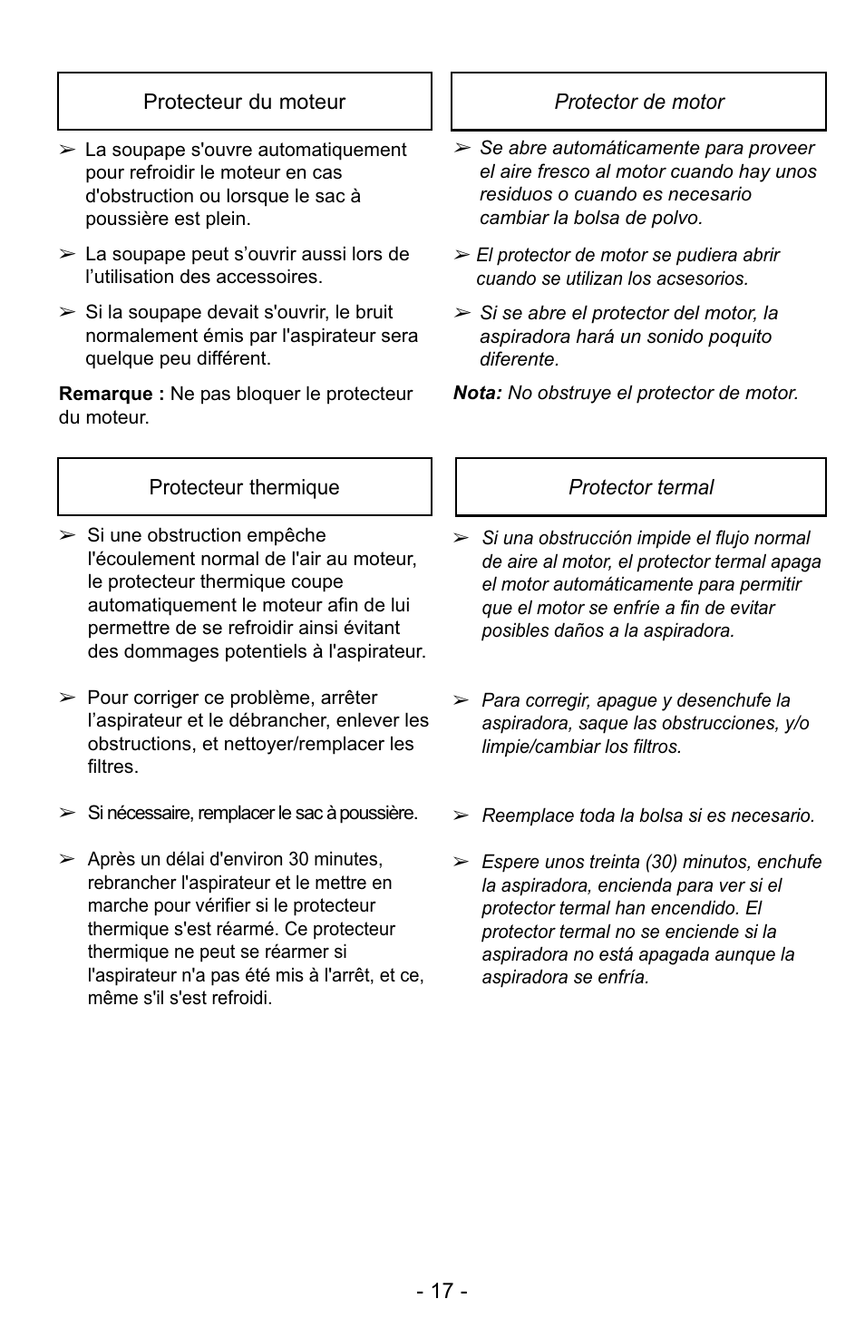 Panasonic MC-UG223 User Manual | Page 17 / 48