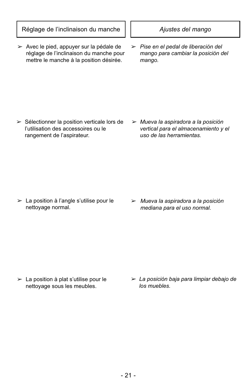 Panasonic MC-UG223 User Manual | Page 21 / 48