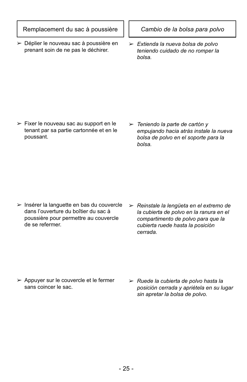 Panasonic MC-UG223 User Manual | Page 25 / 48