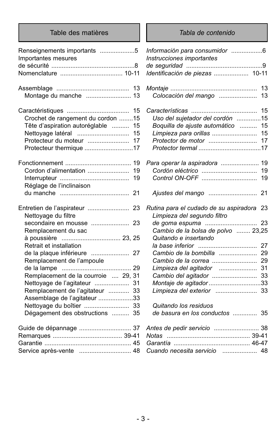 Panasonic MC-UG223 User Manual | Page 3 / 48