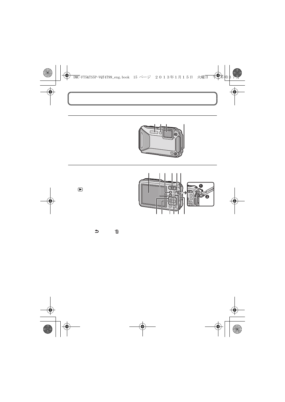 Names and functions of main parts | Panasonic DMC-TS5D User Manual | Page 15 / 43