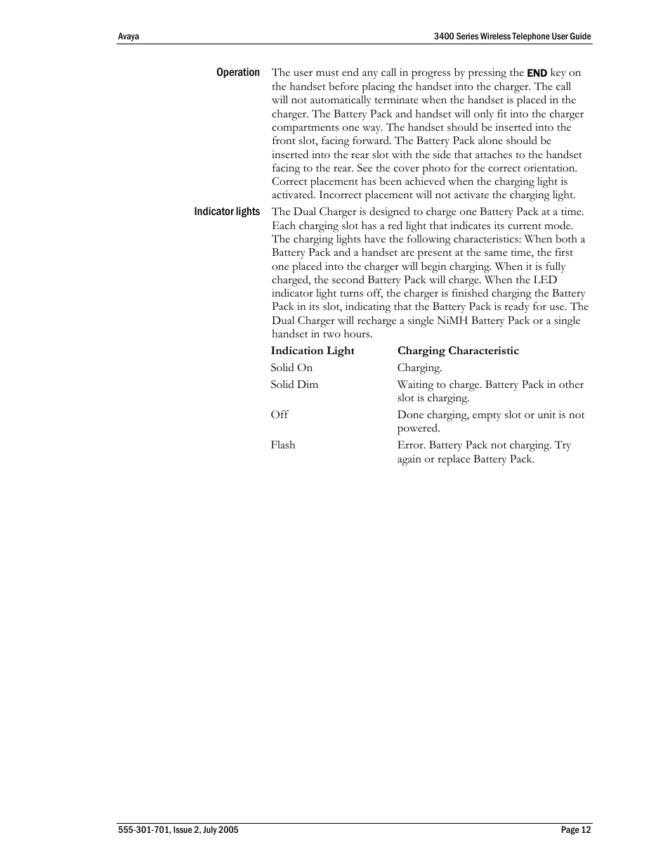 Avaya 3400 Series User Manual | Page 12 / 22