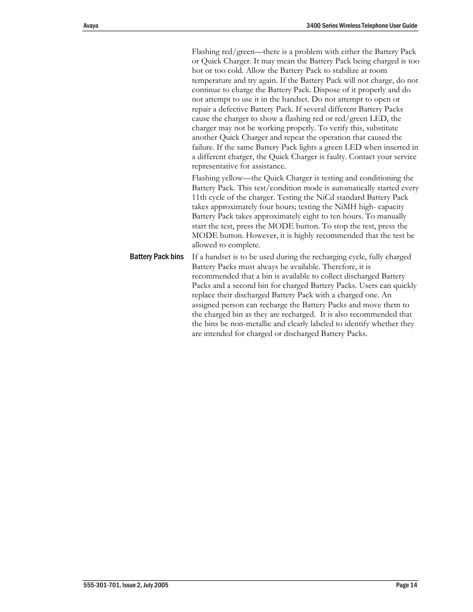 Avaya 3400 Series User Manual | Page 14 / 22