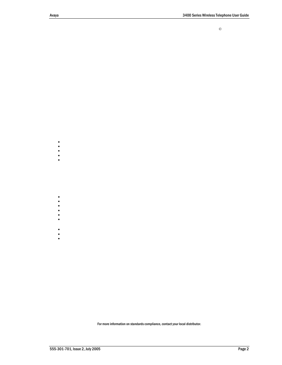 Avaya 3400 Series User Manual | Page 2 / 22