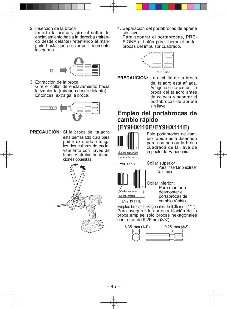 Panasonic EY7549X User Manual | Page 45 / 57