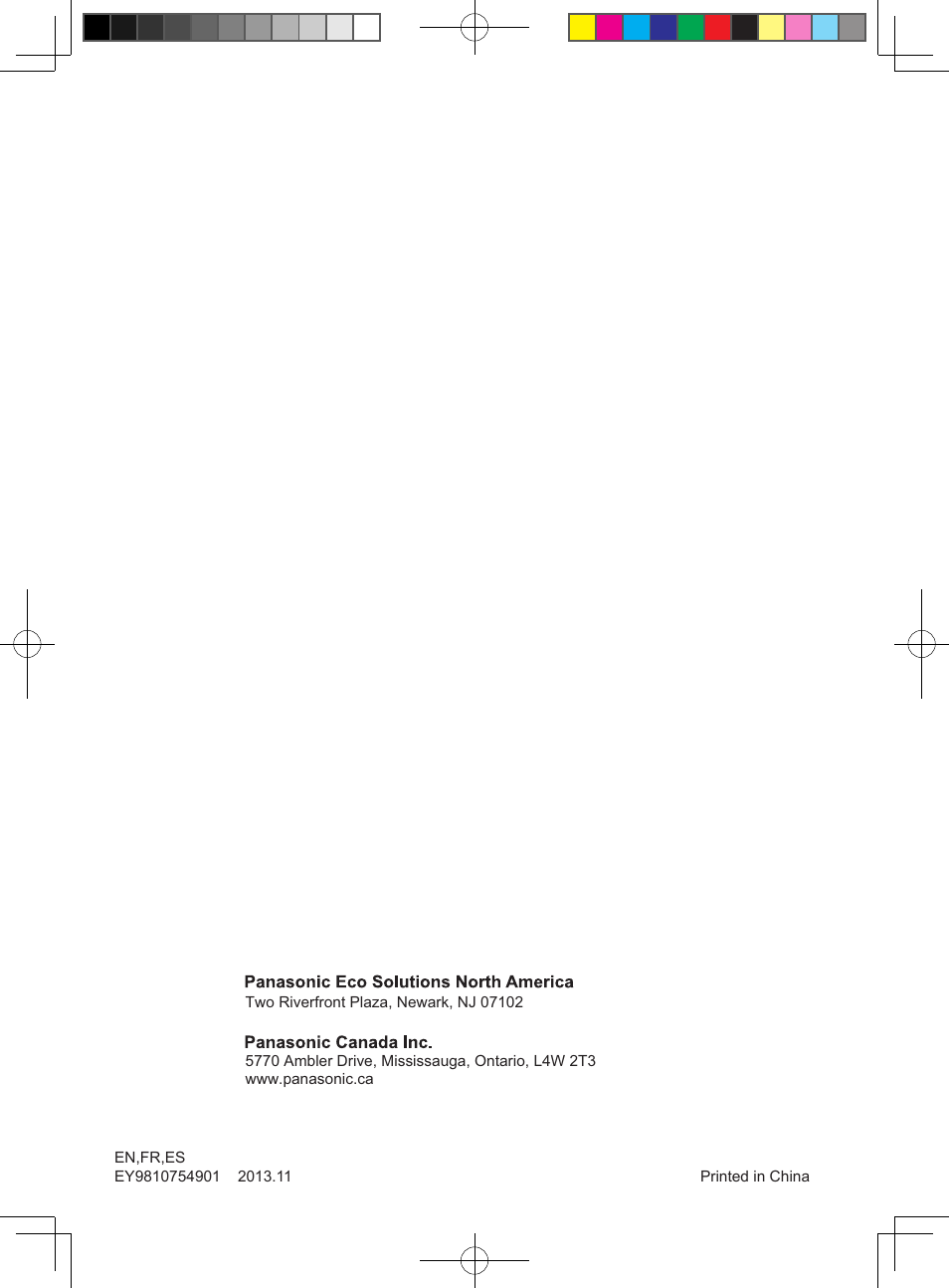 Panasonic EY7549X User Manual | Page 57 / 57