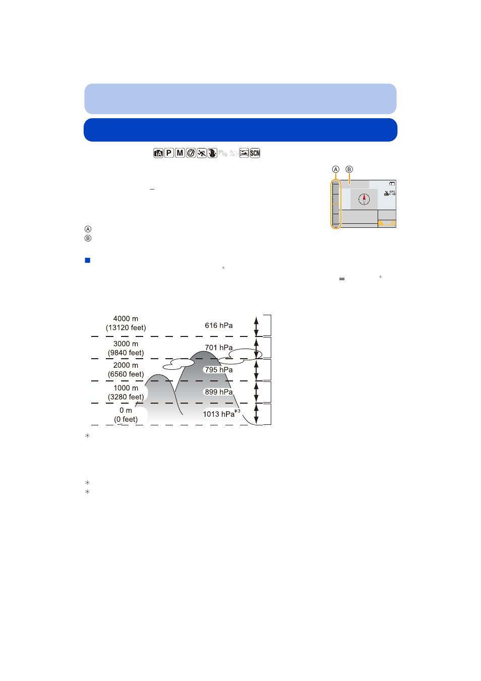 Using the altimeter | Panasonic DMC-TS5D User Manual | Page 136 / 277
