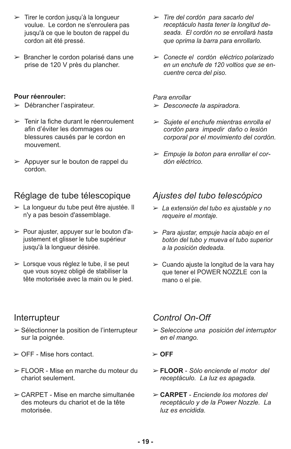 Panasonic MC-CL935 User Manual | Page 19 / 56