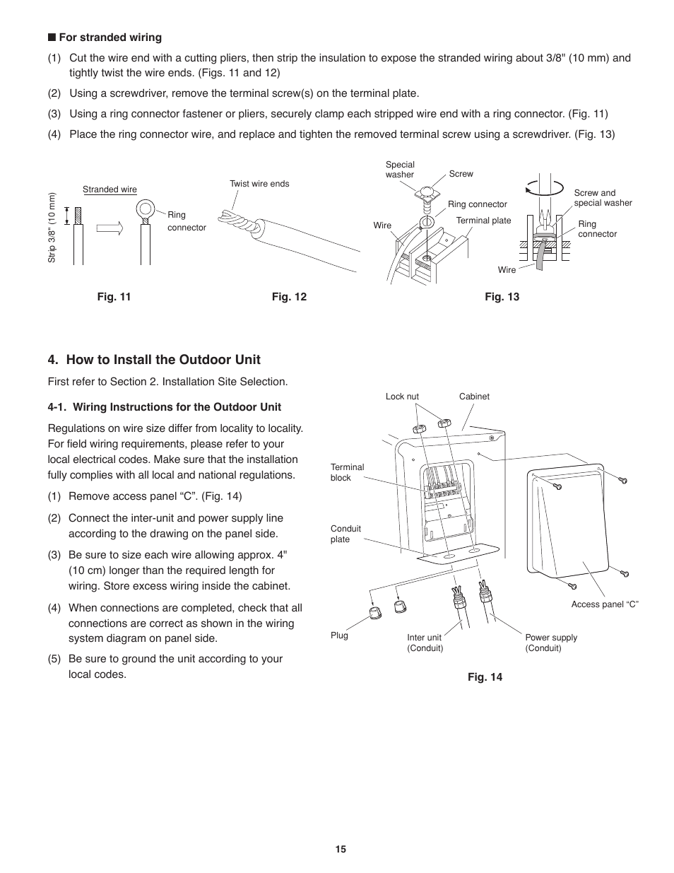 How to install the outdoor unit | Panasonic KE12NB41 User Manual | Page 16 / 24
