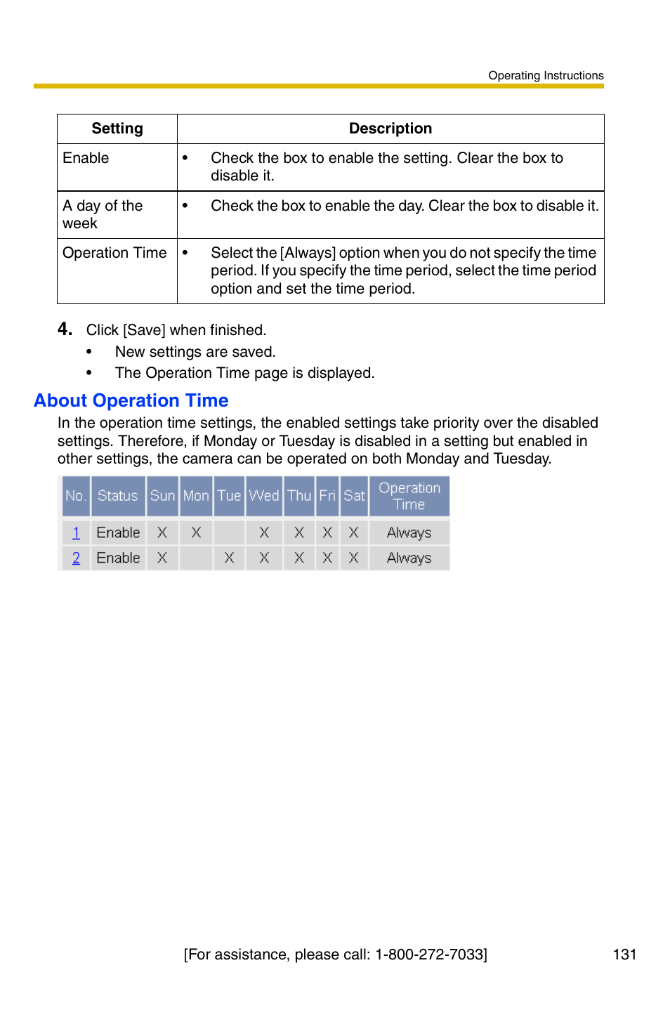 About operation time | Panasonic KX-HCM110A User Manual | Page 131 / 176