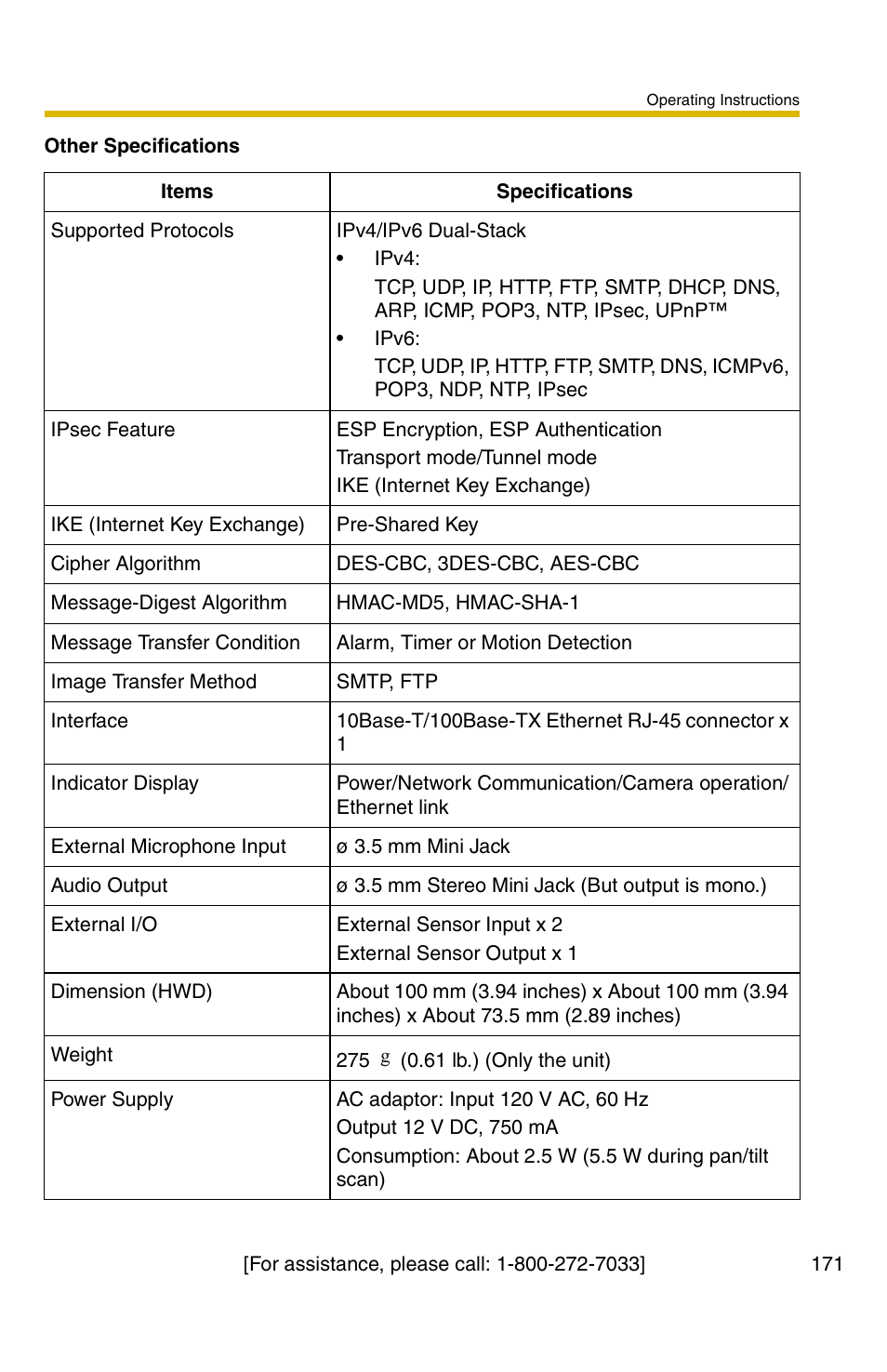 Panasonic KX-HCM110A User Manual | Page 171 / 176