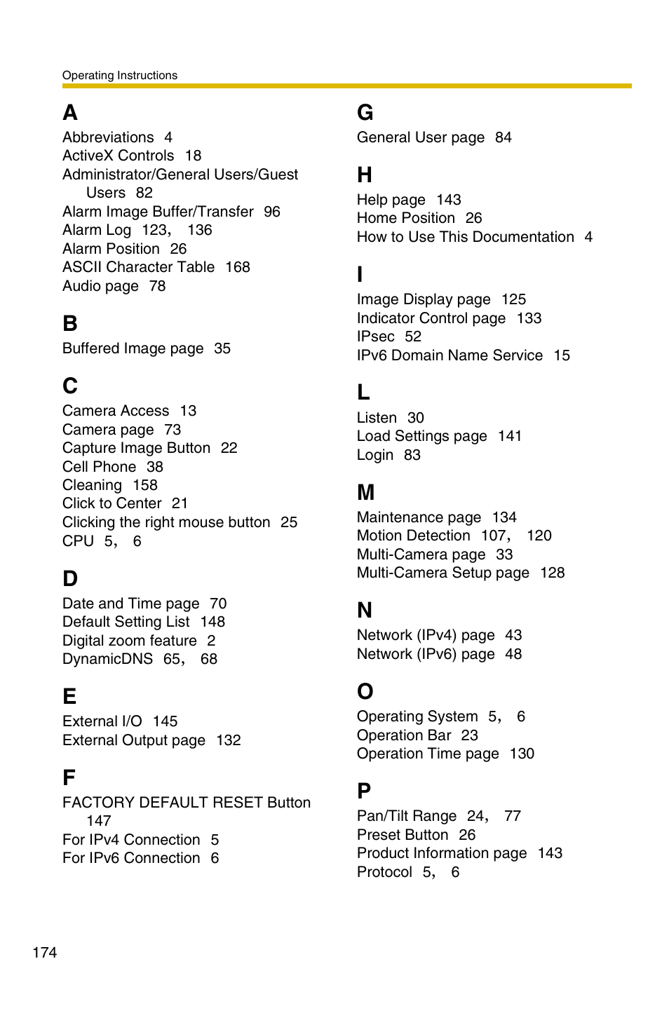 Panasonic KX-HCM110A User Manual | Page 174 / 176