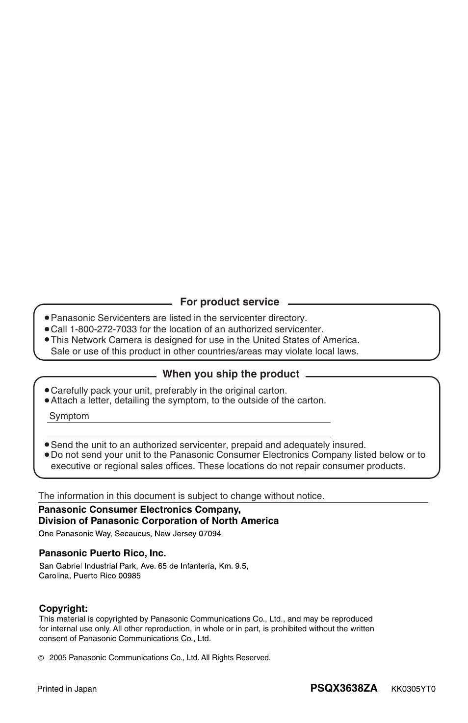 Panasonic KX-HCM110A User Manual | Page 176 / 176