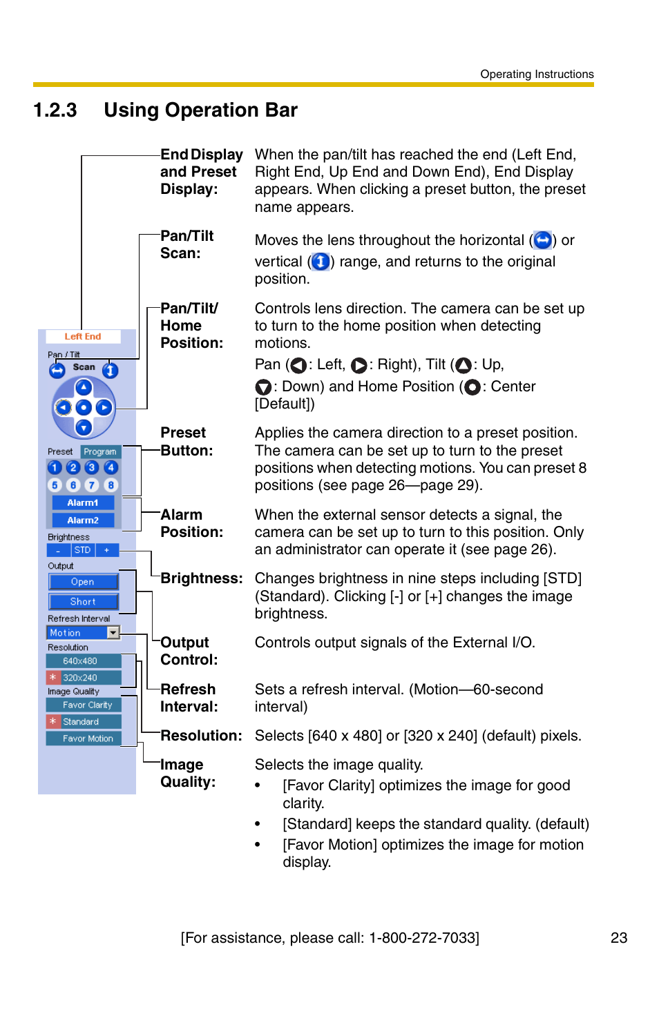 Ge 23, 3 using operation bar | Panasonic KX-HCM110A User Manual | Page 23 / 176