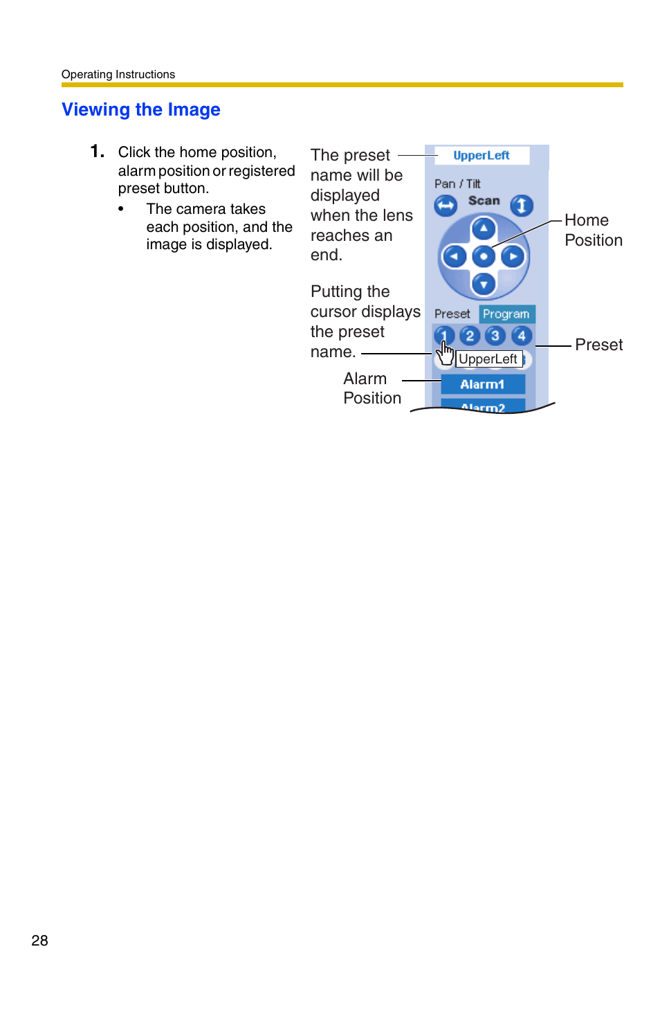 Viewing the image 1 | Panasonic KX-HCM110A User Manual | Page 28 / 176