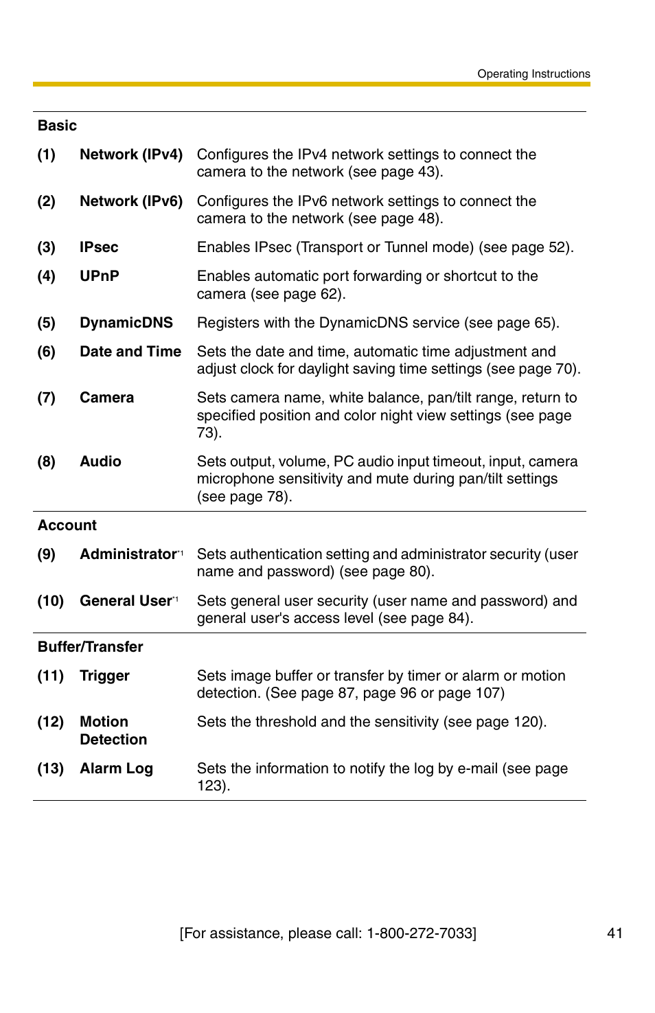 Panasonic KX-HCM110A User Manual | Page 41 / 176
