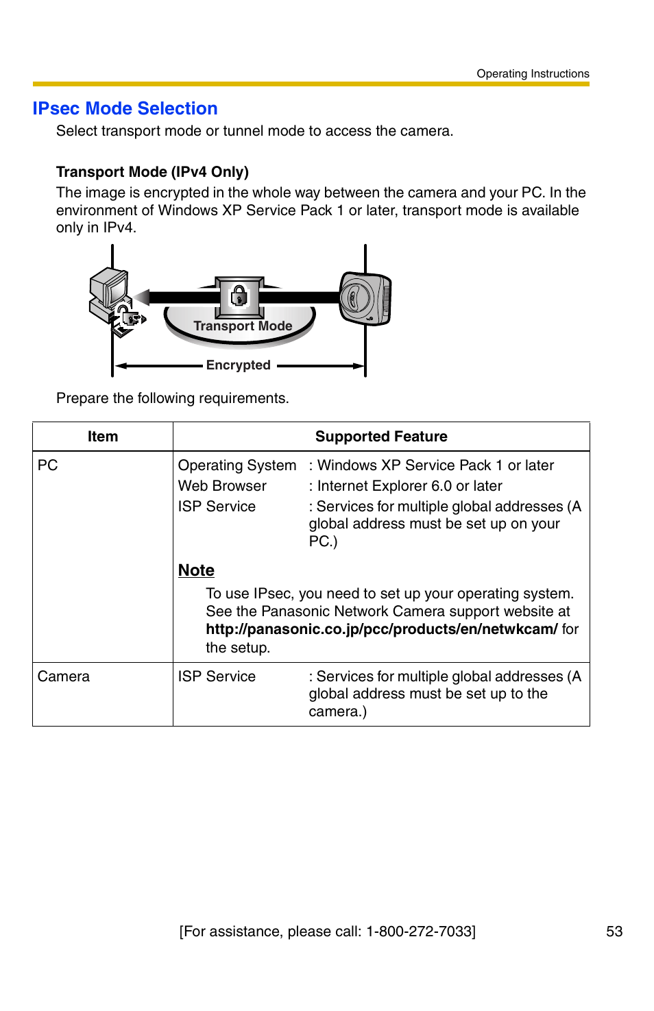 Ipsec mode selection | Panasonic KX-HCM110A User Manual | Page 53 / 176