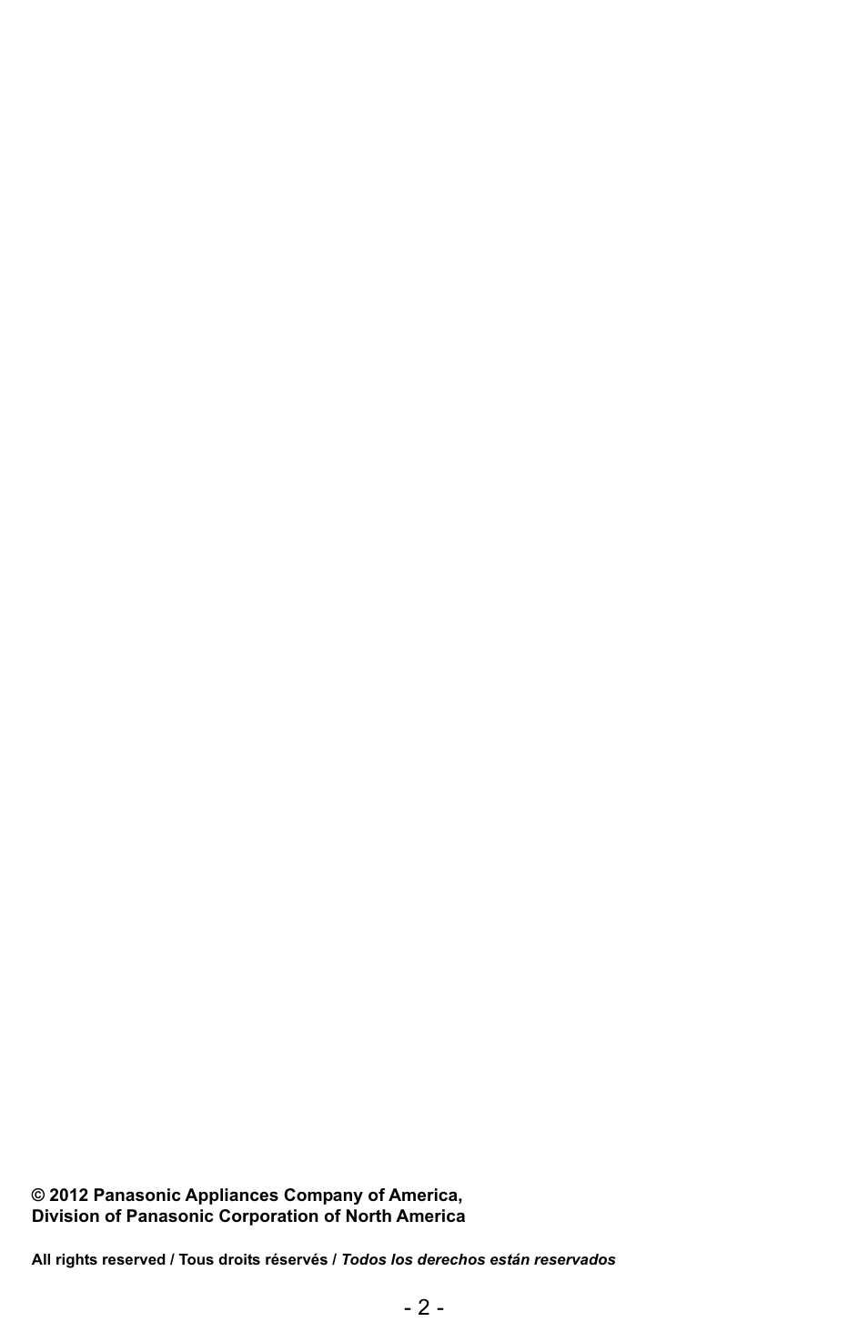 Panasonic MC-UG728 User Manual | Page 2 / 64