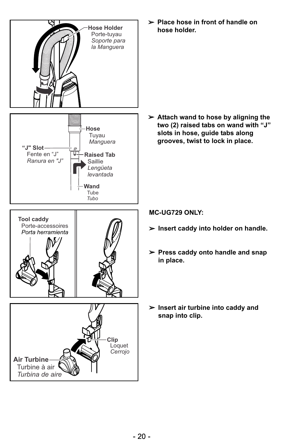 Panasonic MC-UG728 User Manual | Page 20 / 64