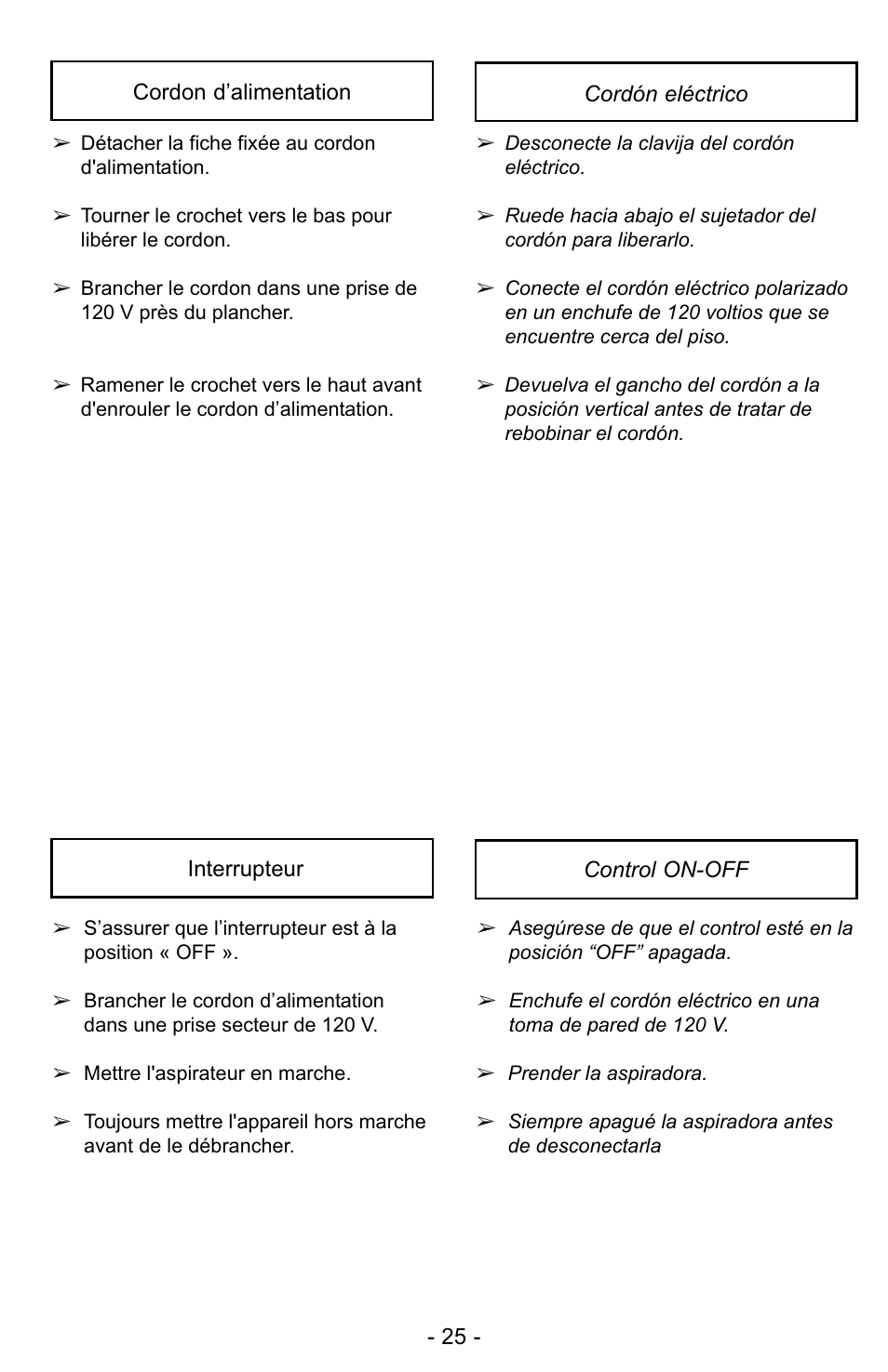 Panasonic MC-UG728 User Manual | Page 25 / 64