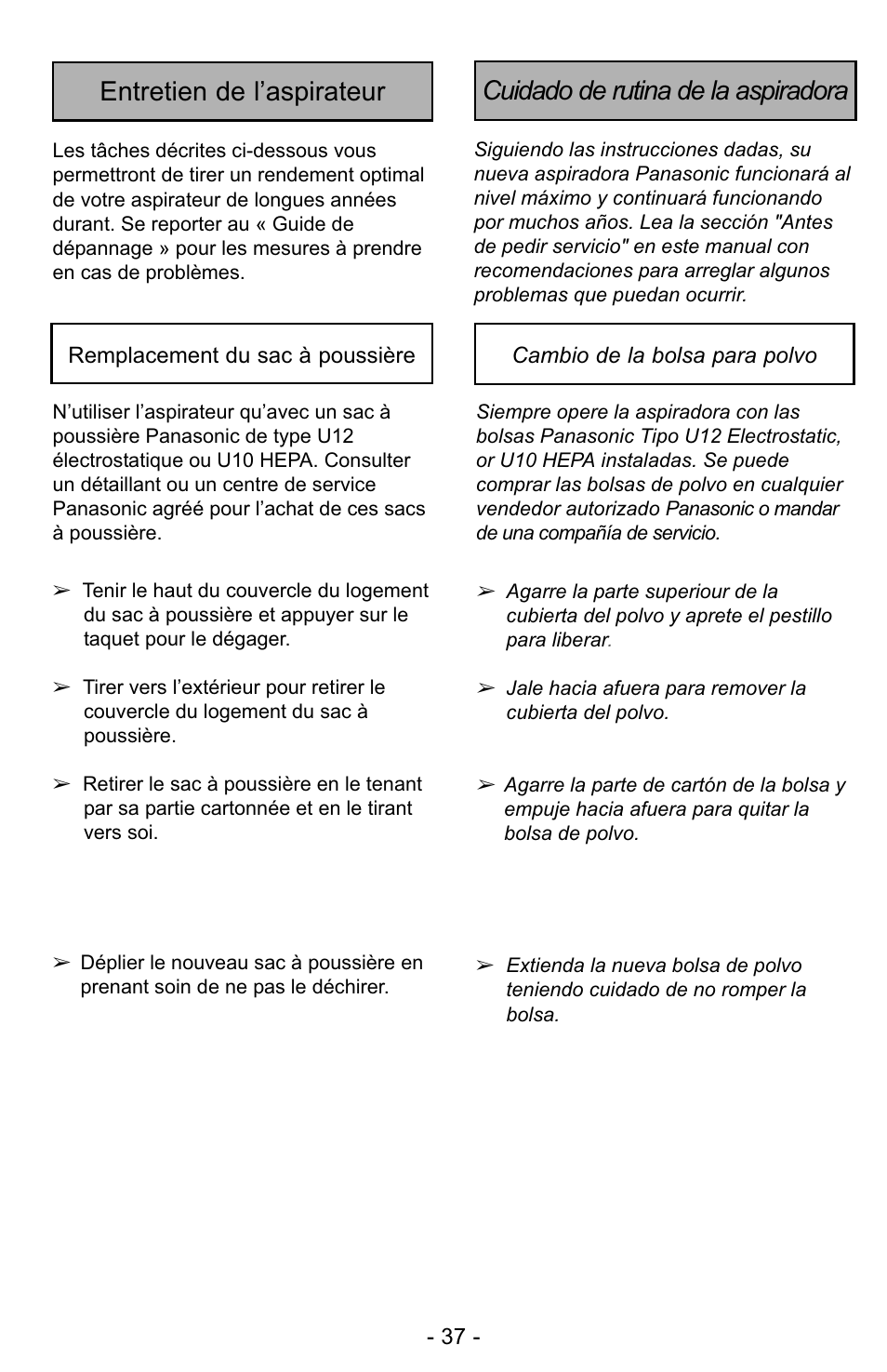 Panasonic MC-UG728 User Manual | Page 37 / 64