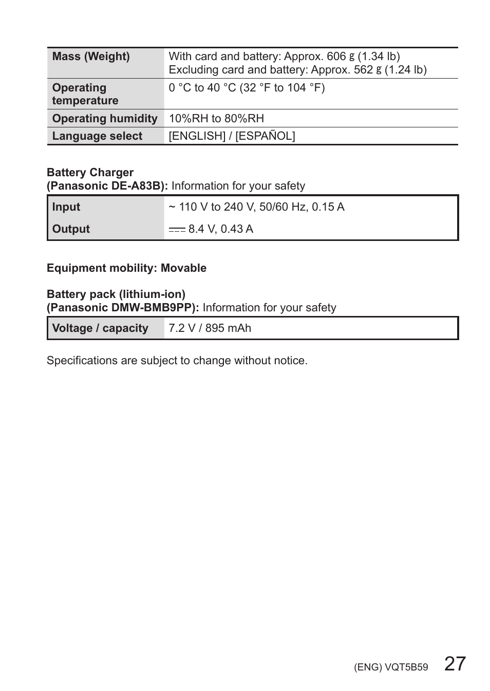 Panasonic DMC-FZ70K User Manual | Page 27 / 34