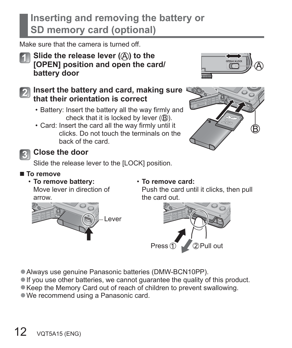 Panasonic DMC-LF1W User Manual | Page 12 / 39